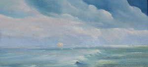 Off Matanzas Inlet  12x24 oil on canvas